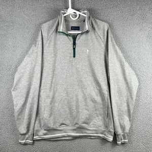 William Murray 1/4 Zip Sweater Mens L Gray Golf Peformace Athletic Casual - READ